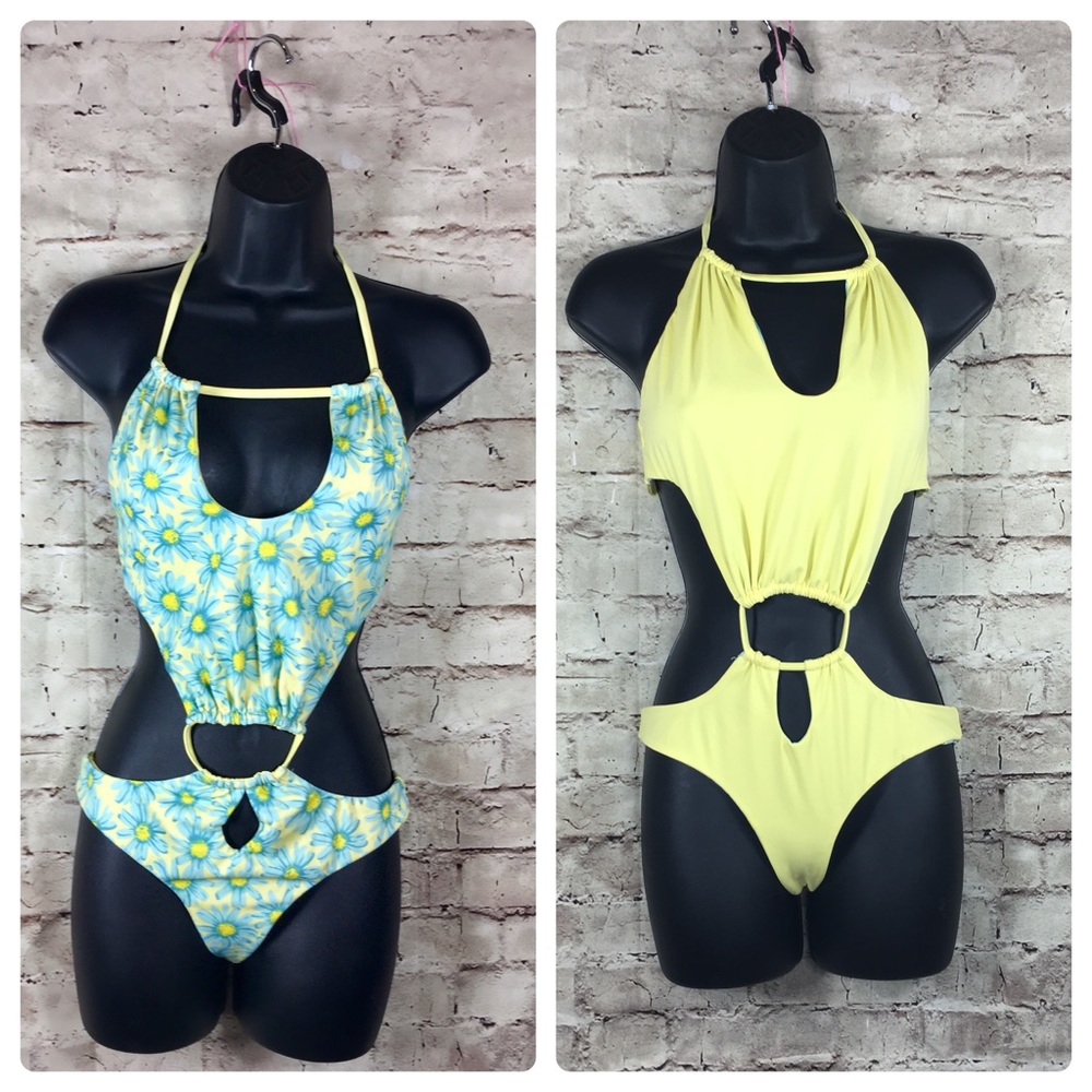 Leah Ray One Piece Swimwear Daisies sz. S NWT